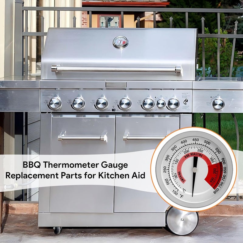 BQMAX 3 1/8" Grill Thermometer Replacement Parts for Kitchenaid 720-0733A, 720-0745, 720-0745B, 720-0787D, 720-0819, 720-0826, Grill Heat Indicator Temp Gauge for Nexgrill 720-0745 - Image 5